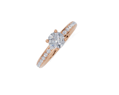 18ct Round 0.30Carat G/H-CC SI Plain U Micro 4Pr  Diamond Ring